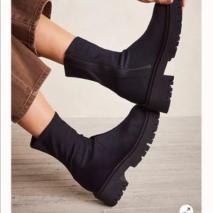 Free People Alaina Stretch Boots. NWOT
